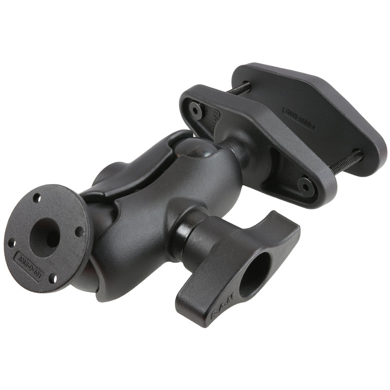 RAM 4 vierkante post klemhouder met ronde amps plate d maat - RAM Mounts RAM-D-101U-C-247-4