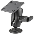 RAM dubbele bal montage met 100x100mm VESA plaat en grote knop kort - RAM Mounts RAM-D-101U-C-NEC2