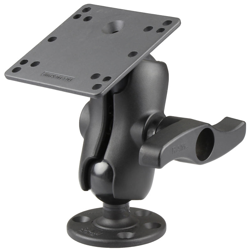 RAM dubbele bal montage met 100x100mm VESA plaat en grote knop kort - RAM Mounts RAM-D-101U-C-NEC2