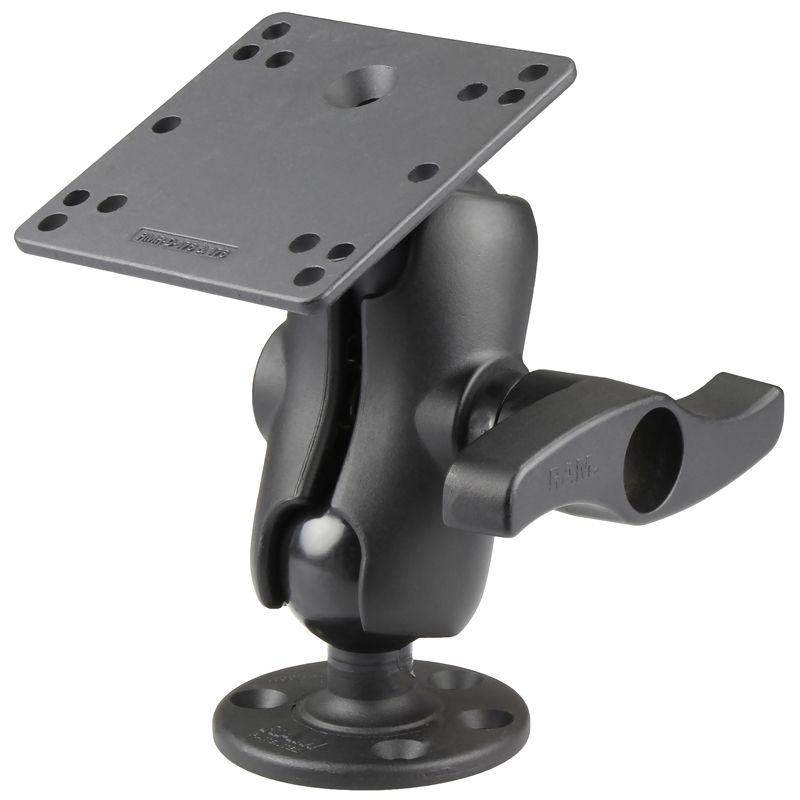 RAM Dubbele Bal Montage met 100x100mm VESA-plaat en Grote Knop - Kort - RAM Mounts RAM-D-101U-C-NEC2 afbeelding 1