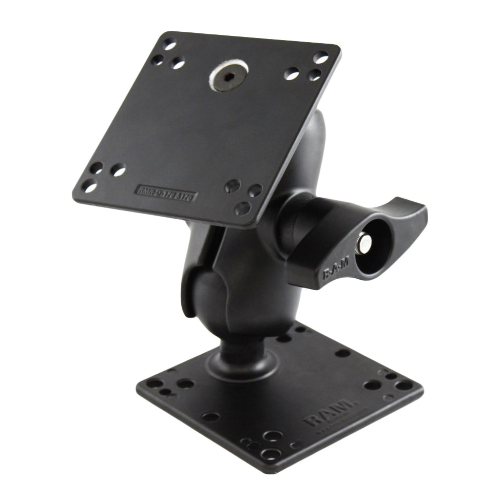 RAM dubbele bal montage met twee staal versterkte 100x100mm VESA platen - RAM Mounts RAM-D-101U-C-RAY1