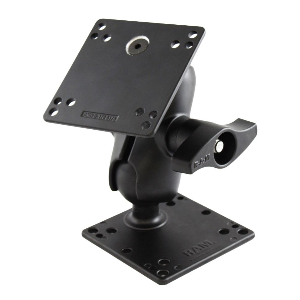 RAM Dubbele Bal Montage met Twee Staal Versterkte 100x100mm VESA-platen - RAM Mounts RAM-D-101U-C-RAY1 afbeelding 1