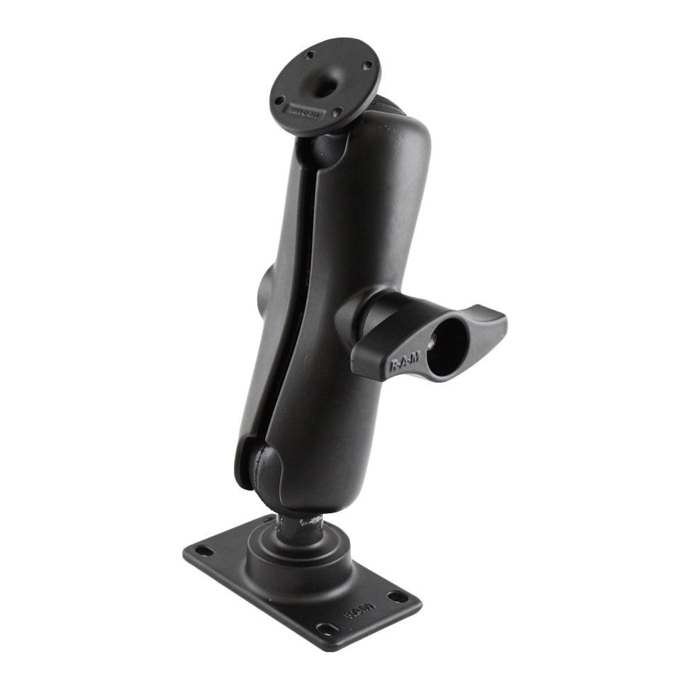 RAM dubbele bal montage met ronde amps plaat en 50x100mm VESA plaat - RAM Mounts RAM-D-101U-GAM1