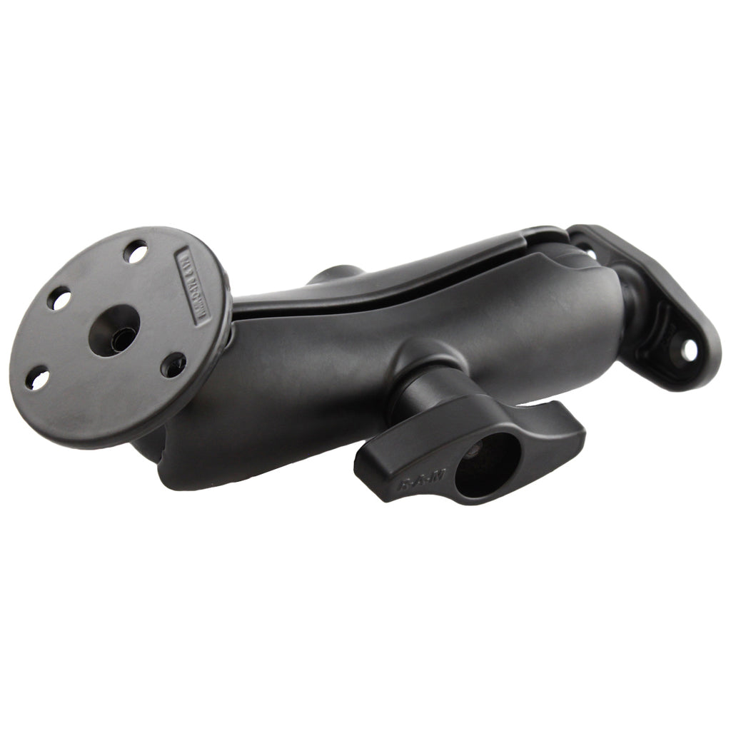RAM Dubbele Bal Montage met Ronde Plaat en 2 3/8" 2-Gatspatroonplaat - RAM Mounts RAM-D-101U-HY2 afbeelding 1