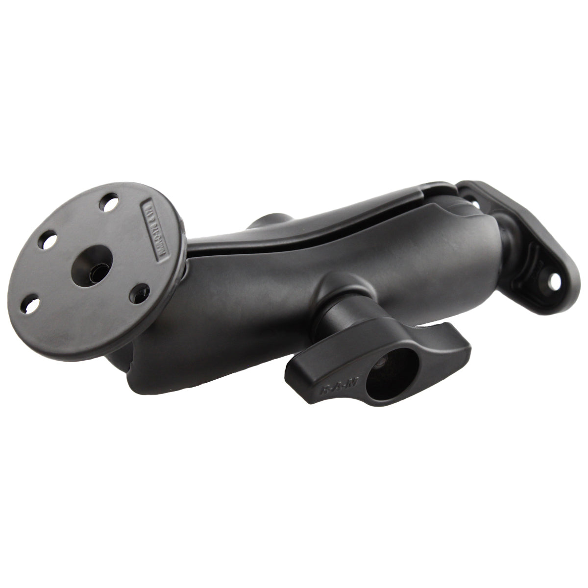 RAM Dubbele Bal Montage met Ronde Plaat en 2 3/8" 2-Gatspatroonplaat - RAM Mounts RAM-D-101U-HY2 afbeelding 1