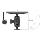 RAM grote marienelektronica montage met RAM Hi-Torq sleutel - korte - RAM Mounts RAM-D-111-C-KNOB9H afbeelding 2