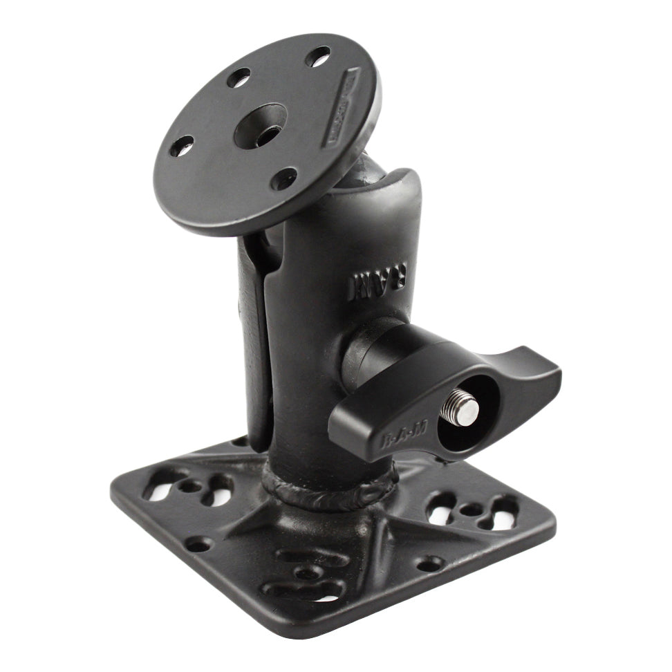RAM drill down mount met enkele socket arm grote ronde plaat - RAM Mounts RAM-D-112-D