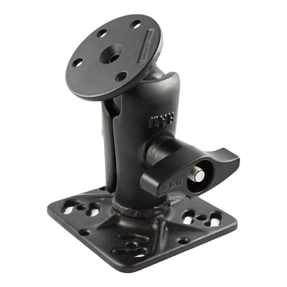 RAM Drill-Down Mount met enkele Socket Arm & Grote Ronde Plaat - RAM Mounts RAM-D-112-D afbeelding 1
