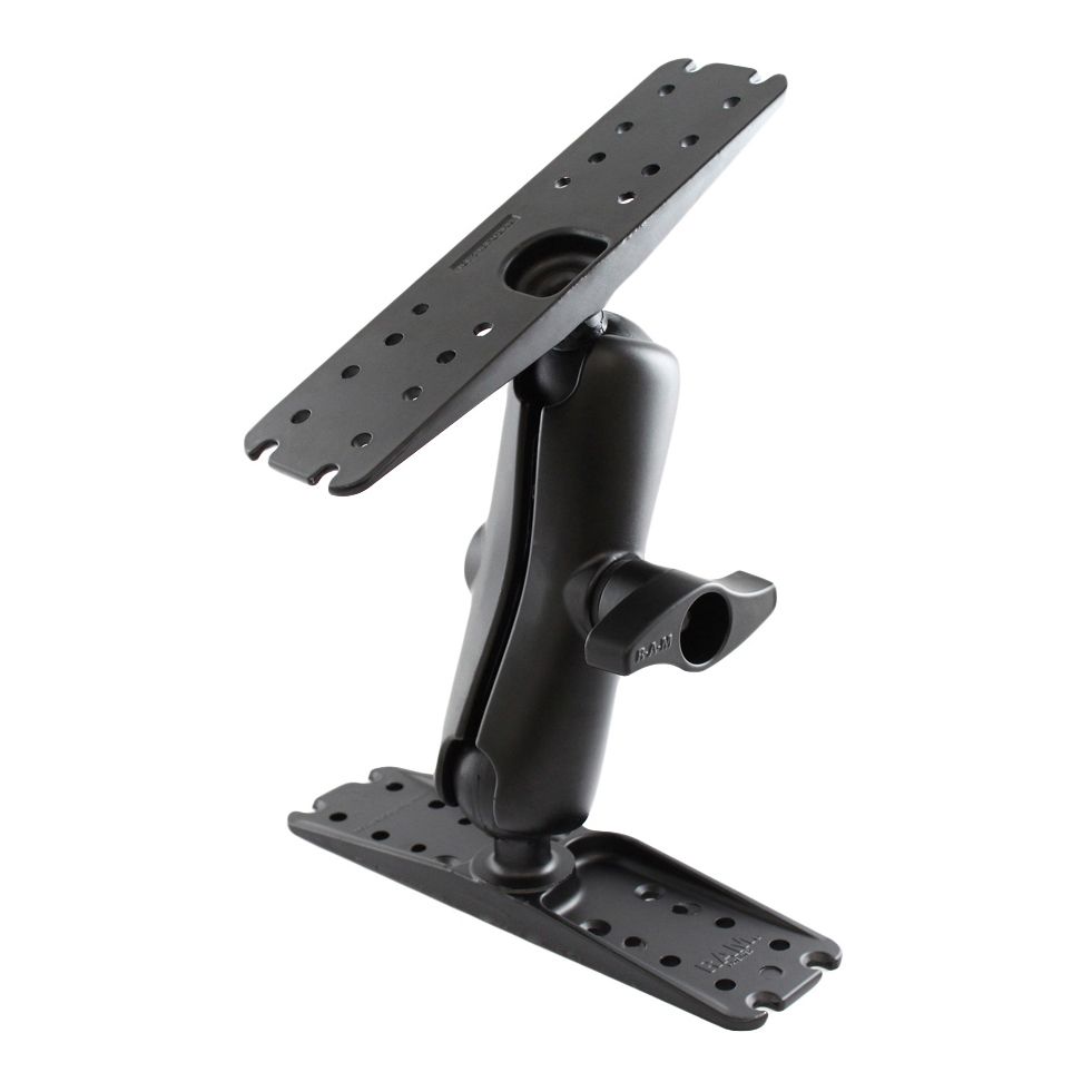 RAM Dubbele Bal Montage met Twee Grote Maritieme Elektronische Platen - RAM Mounts RAM-D-133U afbeelding 1