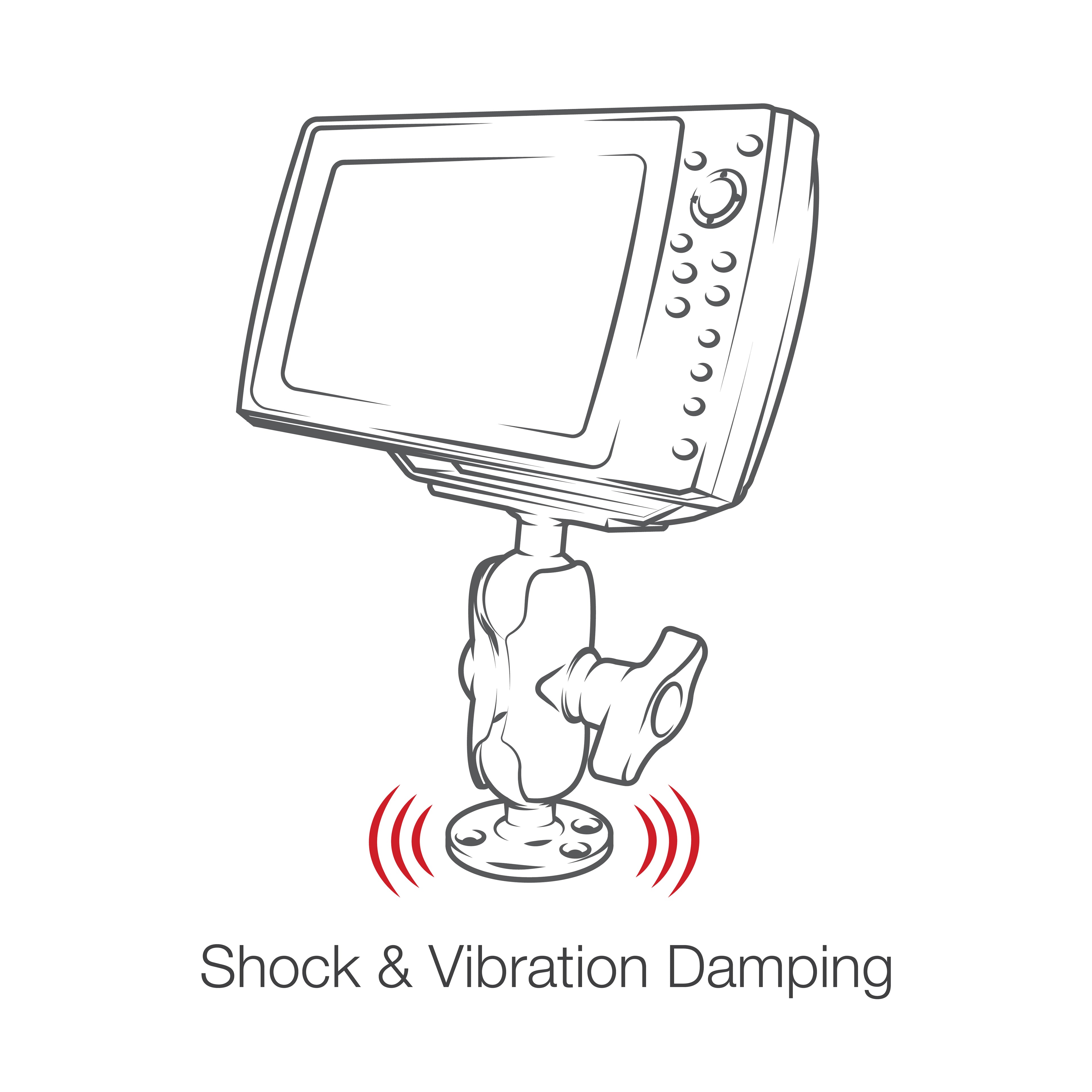RAM Doorndrukbare Balbevestiging voor Humminbird Helix 8-10 & XPLORE Series - RAM Mounts RAM-D-202-25-C-202U afbeelding 5