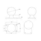 RAM Bal Basis met 1,5 "x 2,5" 4-Gat Patroon - D Maat - RAM Mounts RAM-D-202U-23 afbeelding 2