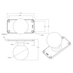 RAM Bal Basis met 1,5" x 3,5" 4-Gat Patroon - D Maat - RAM Mounts RAM-D-202U-24 afbeelding 2