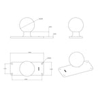 RAM Bal Basis met 1,5" x 4,5" 4-gat Patroon - D Maat - RAM Mounts RAM-D-202U-25 afbeelding 2
