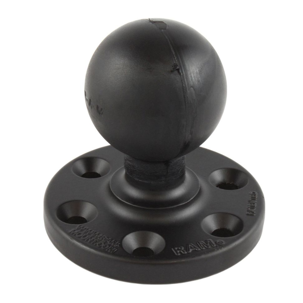 RAM Grote Ronde Plaat met 6-Gat Patroon en Bal - D Maat - RAM Mounts RAM-D-202U-SYM1 afbeelding 1