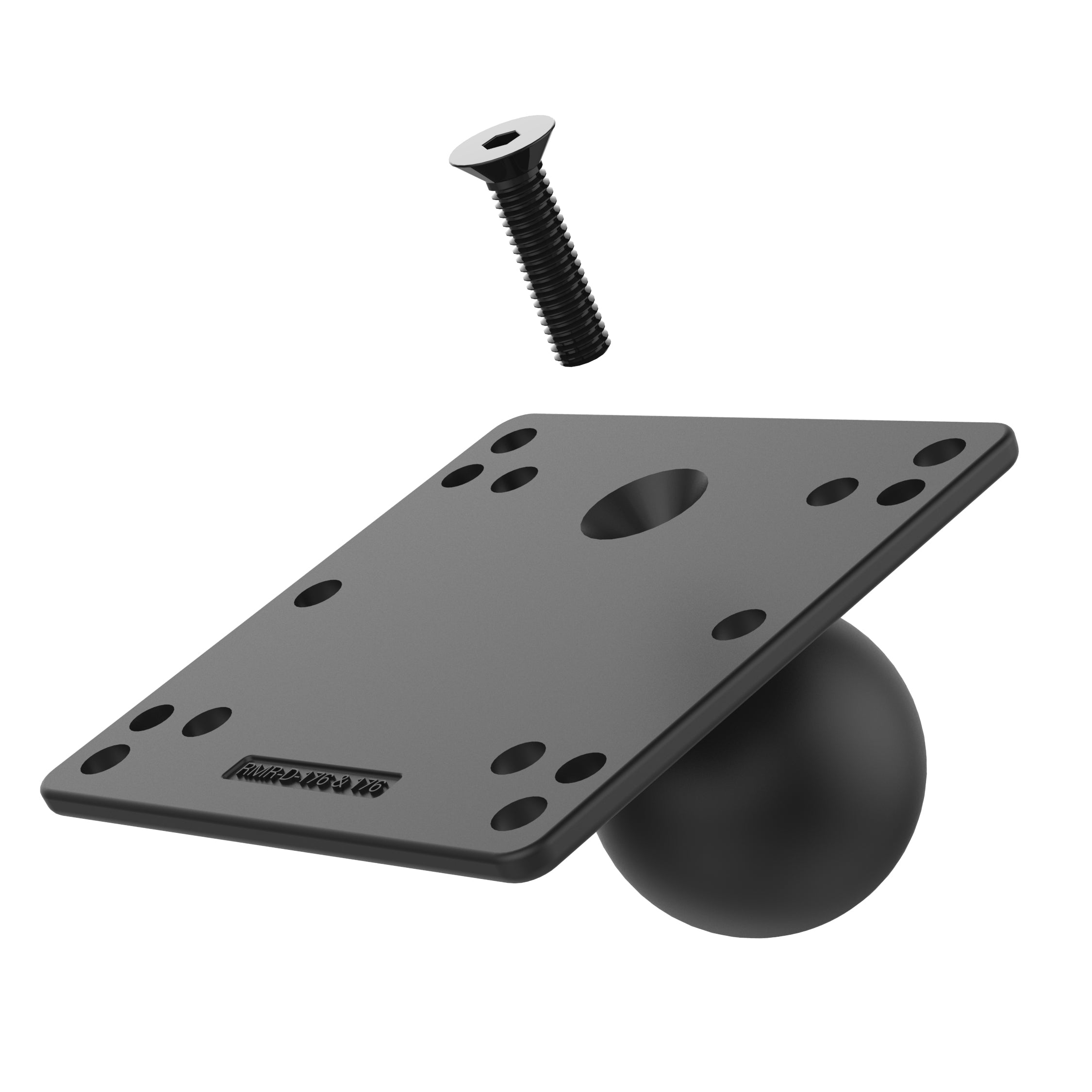 RAM staal versterkte 100x100mm VESA plaat met kogel d maat - RAM Mounts RAM-D-246U-IN1