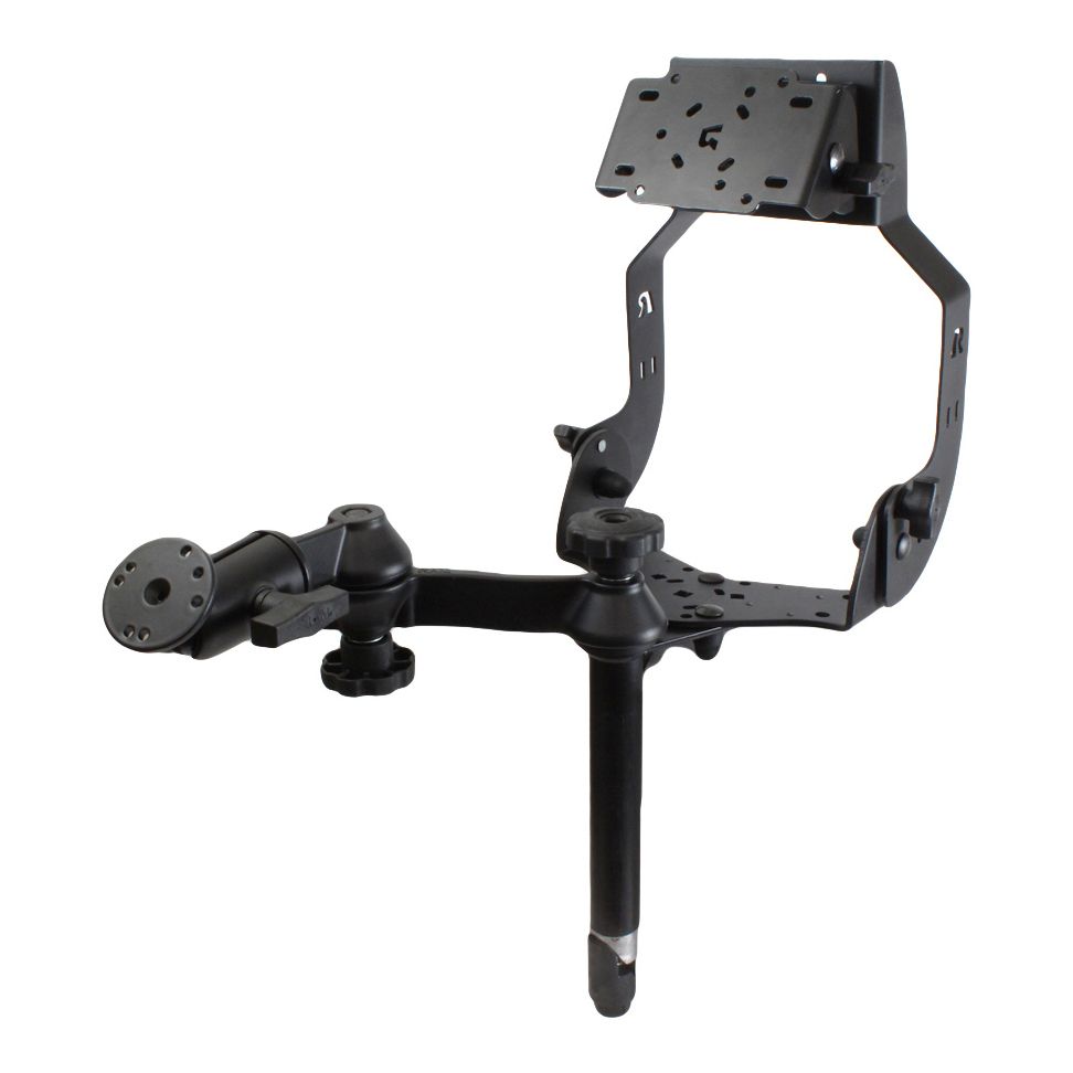 RAM MDT-displaybevestiging met dubbele zwenarm en 8" bovenste paal - RAM Mounts RAM-DIS-MDT1-8-SW2 afbeelding 1
