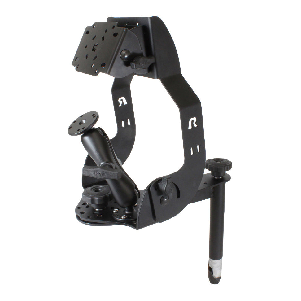 RAM mdt display mount met lange flens balmontage en 8 bovenste paal - RAM Mounts RAM-DIS-MDT2-8-101