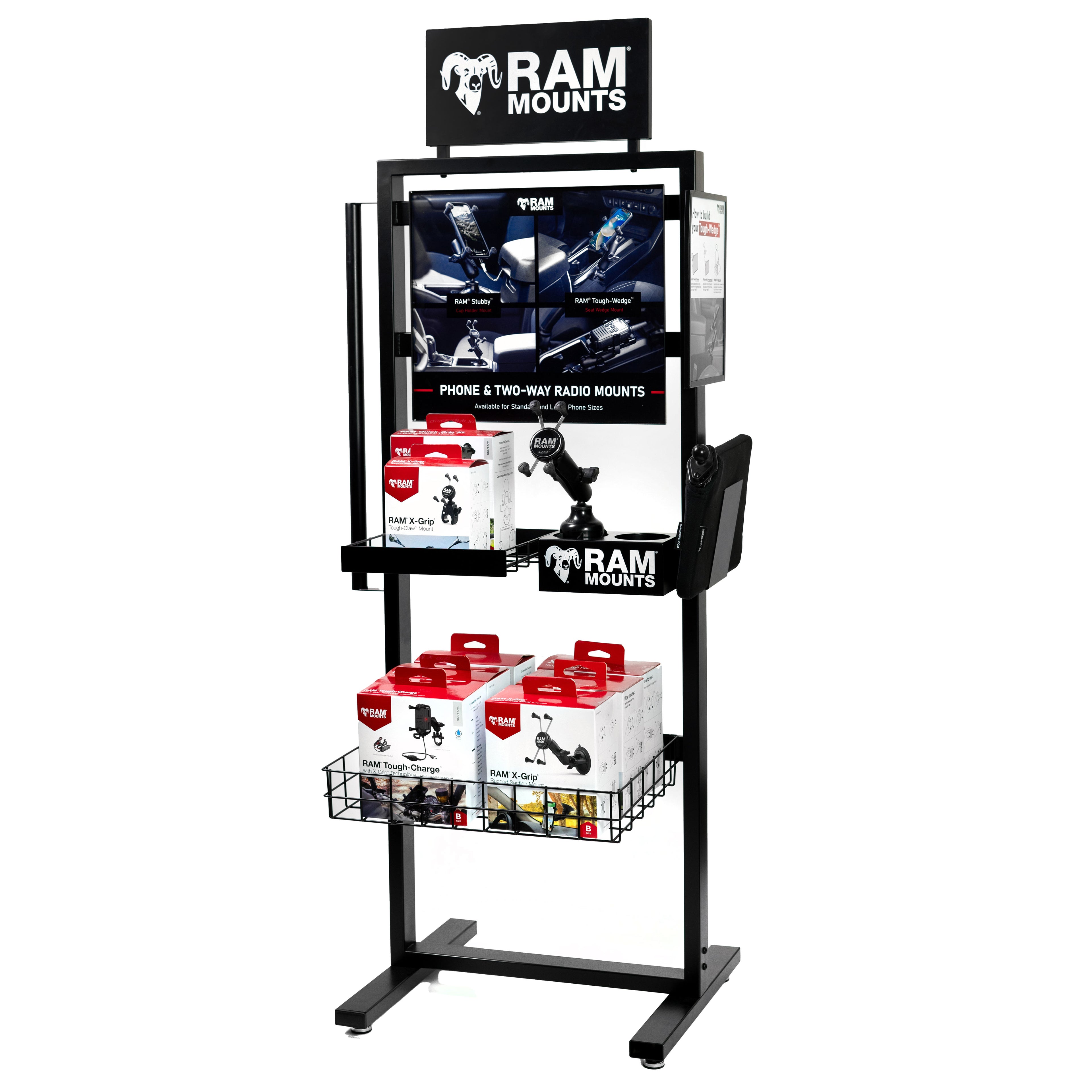 RAM Staande Vloerdisplay met Manden - RAM Mounts RAM-DISPLAY-MODULAR1-GENERIC afbeelding 2