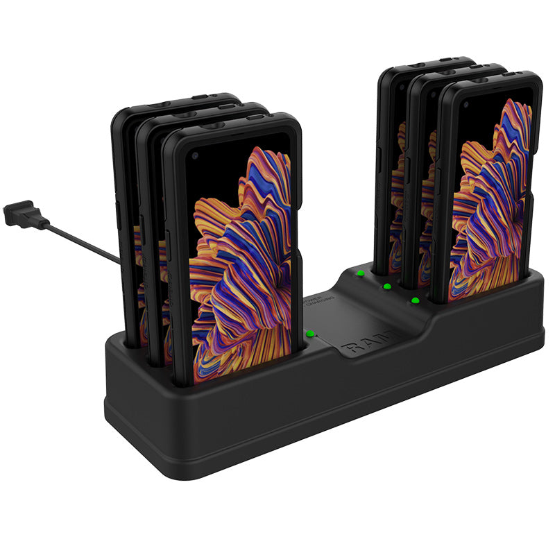 RAM 6 poorts oplaadstation voor Samsung xcover pro met otterbox universe - RAM Mounts RAM-DOCK-6G-SAM59P-OT1U
