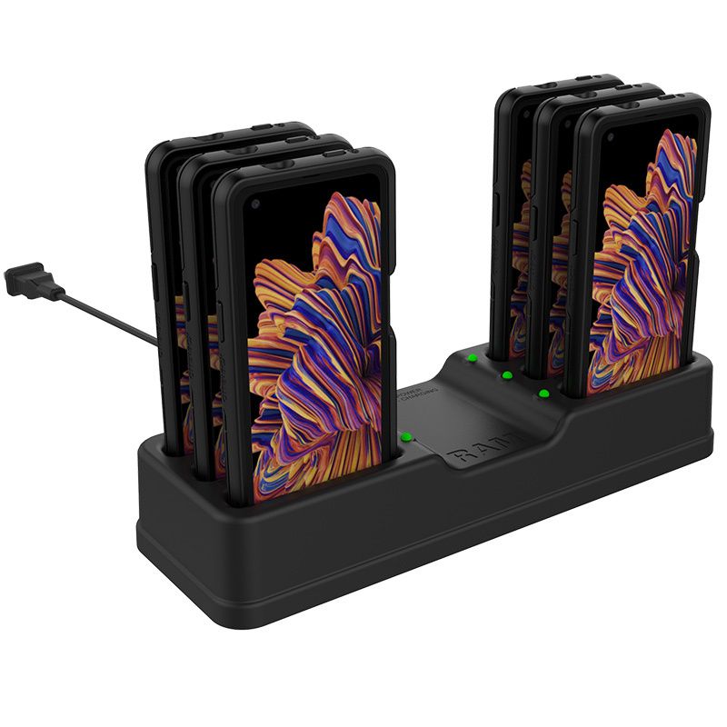 RAM 6-poorts Oplaadstation voor Samsung XCover Pro met OtterBox uniVERSE - RAM Mounts RAM-DOCK-6G-SAM59P-OT1U afbeelding 1