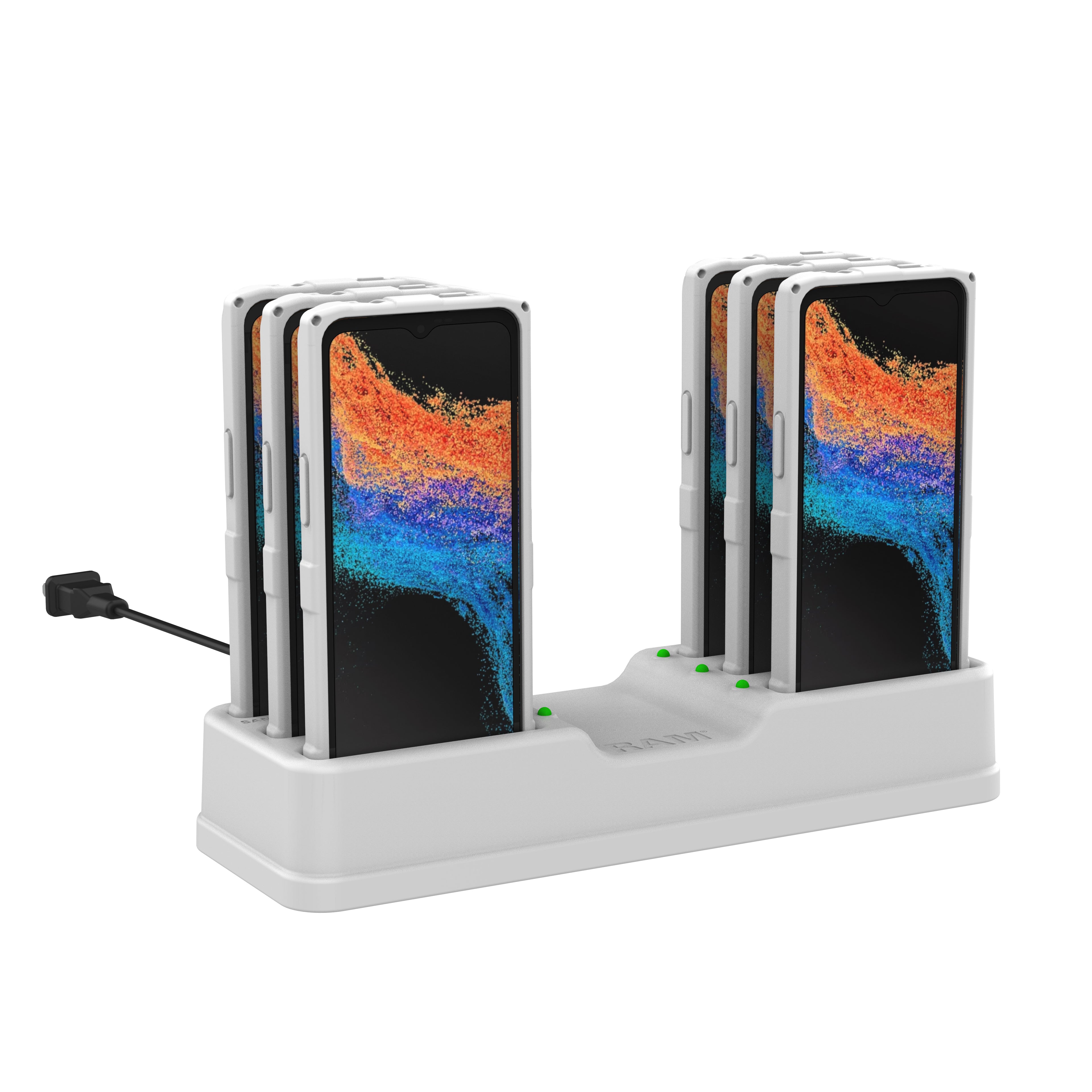 RAM 6 port dock voor XCOVER7 7 pro 6 pro met oem of RAM skin grijs - RAM Mounts RAM-DOCK-6G-SAM84CPU-GRY