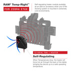 RAM Temp-Right™ Dock Verwarming Module voor Zebra ET8x 2-in-1 Tablet - RAM Mounts RAM-DOCK-HEATER1-AU afbeelding 4