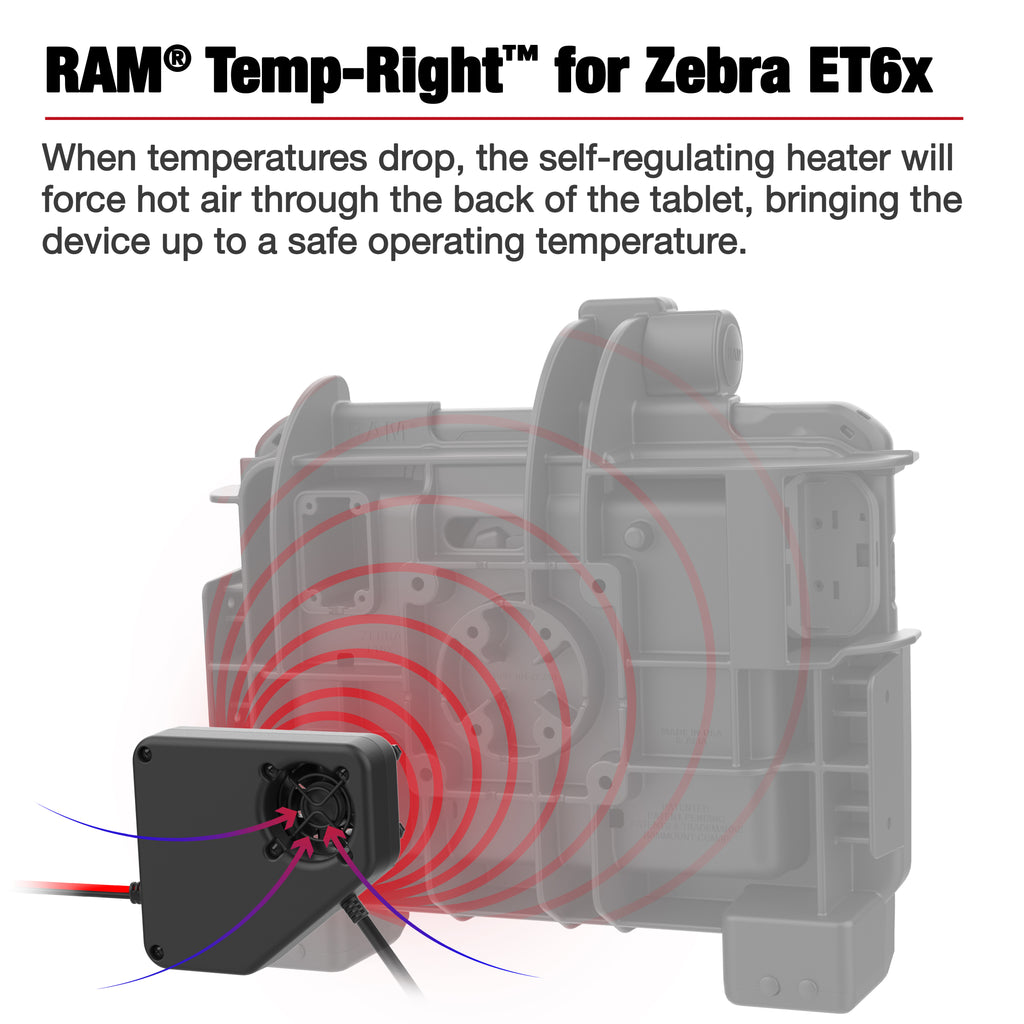 RAM Temp-Right™ Dock Verwarmingsmodule voor Zebra ET6x & Getac ZX10 - RAM Mounts RAM-DOCK-HEATER1-EU afbeelding 4