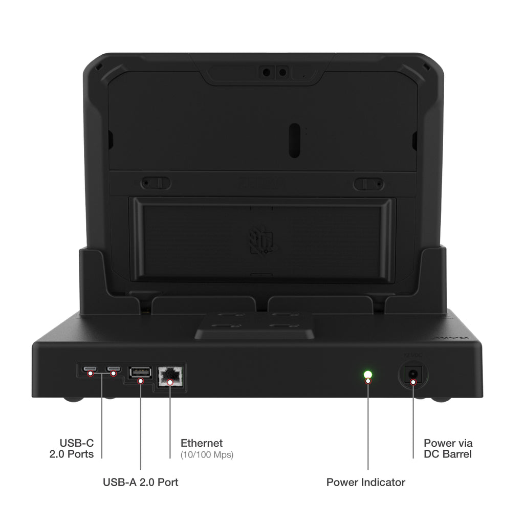 RAM Desktop Dock voor Zebra ET6x met USB- & RJ45-ondersteuning - RAM Mounts RAM-DOCK-ZE25U afbeelding 4