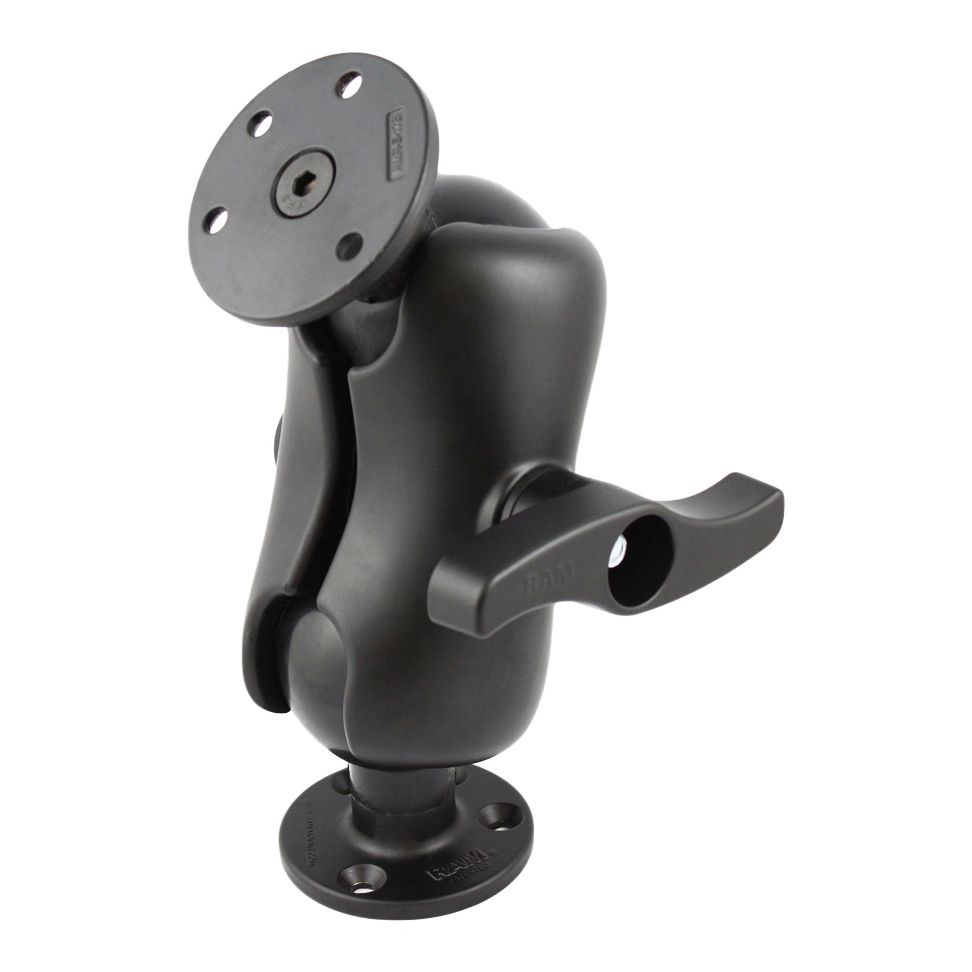 RAM Dubbele Bal Montage met Versterkte Ronde Platen - E Maat Kort - RAM Mounts RAM-E-101U-D-IN1 afbeelding 1