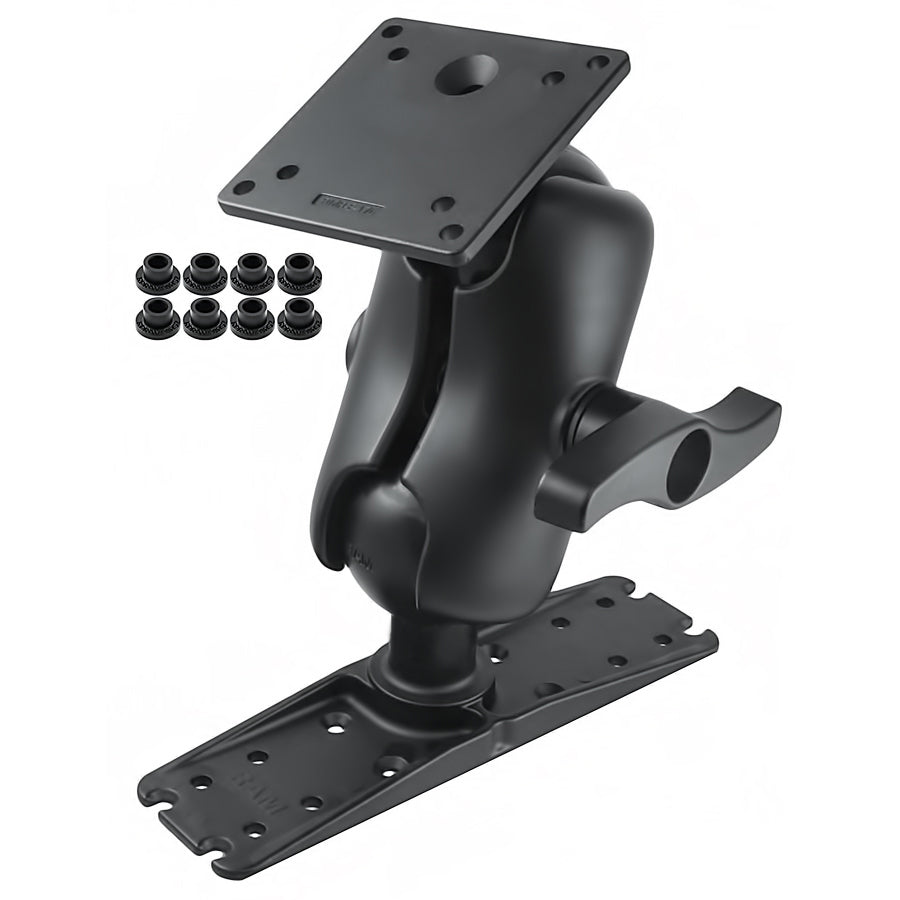 RAM balbevestiging met 100x100mm VESA plaat en grote elektronische plaat - RAM Mounts RAM-E-111U-D-246