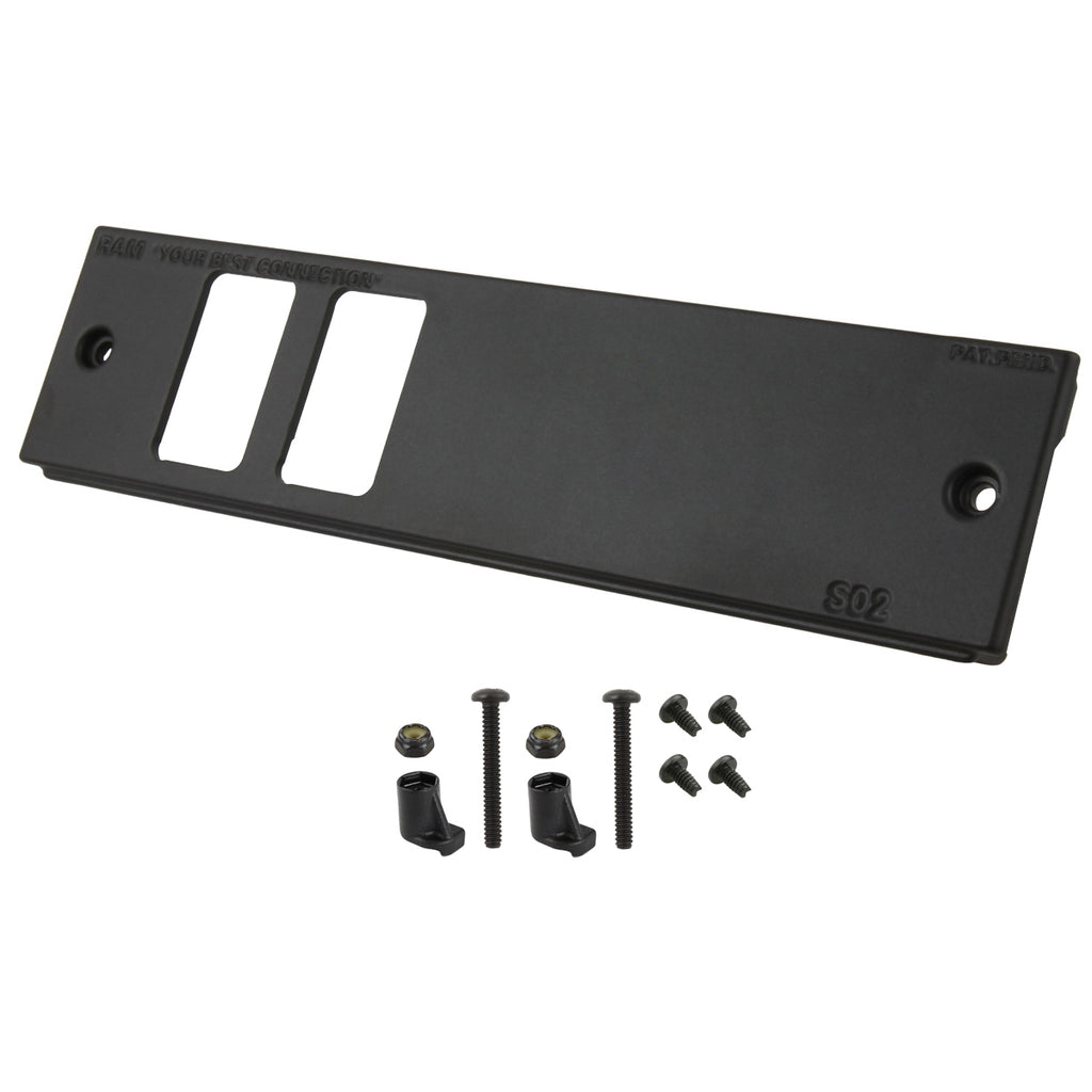 RAM Tough-Box™ 2" gezichtplaat met twee schakelaarpoorten - RAM Mounts RAM-FP2-S2L-0830-1450 afbeelding 1