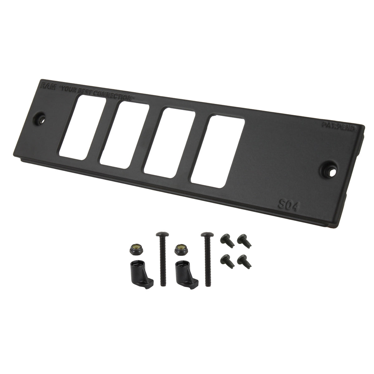 RAM Tough-Box™ 2" Faceplate met vier schakelaar poorten - RAM Mounts RAM-FP2-S4L-0830-1450 afbeelding 1