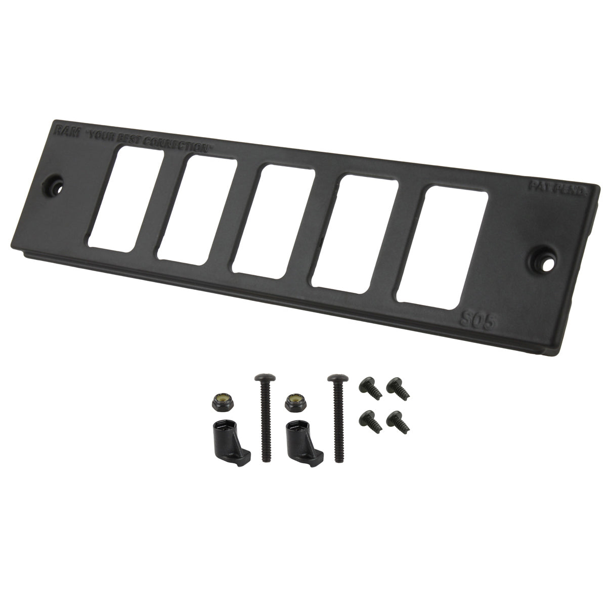 RAM tough box 2 faceplate met vijf schakelaarpoorten - RAM Mounts RAM-FP2-S5-0830-1450