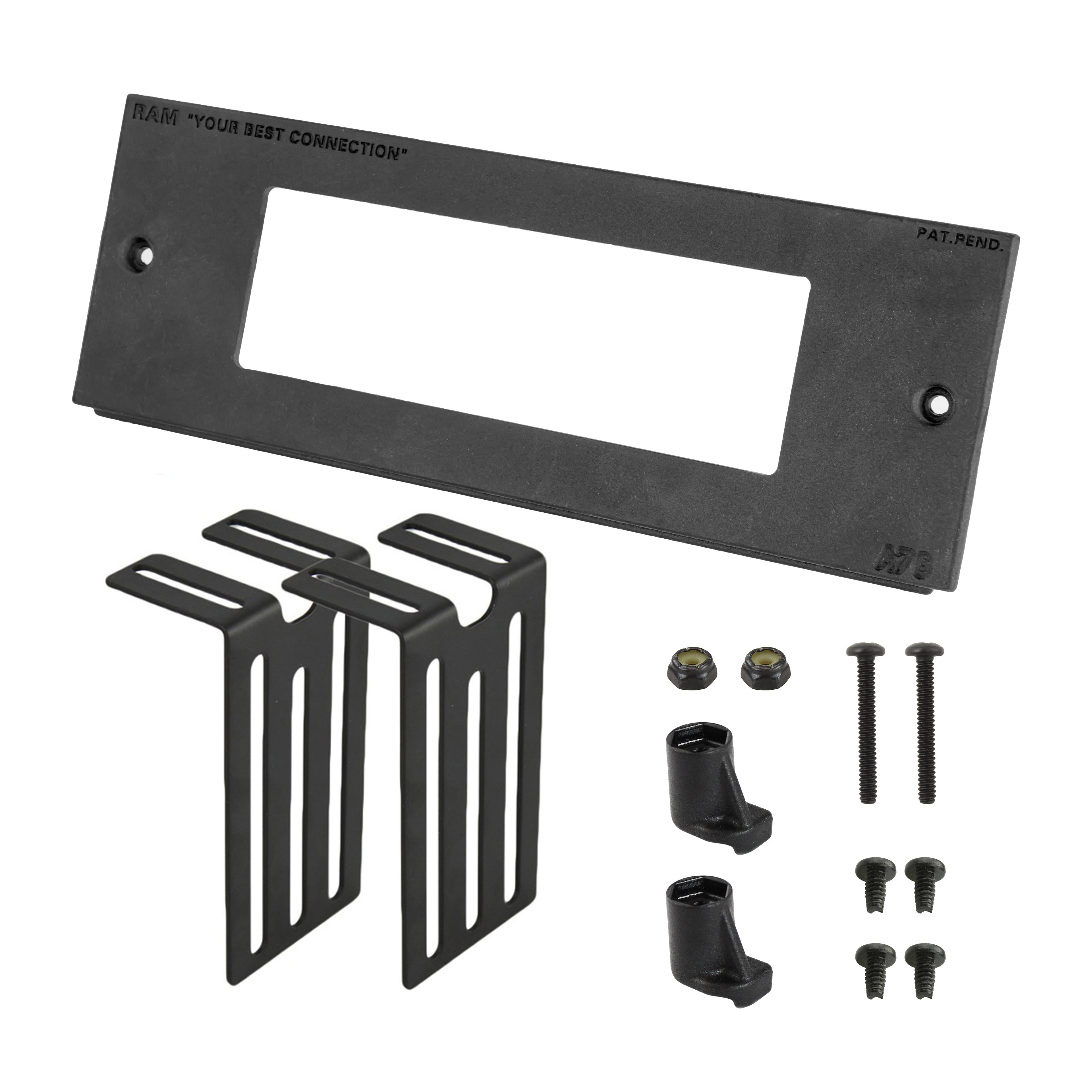 RAM Tough-Box™ 3" Aangepaste Frontplaat voor 5.2" x 1.63" Apparaten - RAM Mounts RAM-FP3-5200-1630 afbeelding 1
