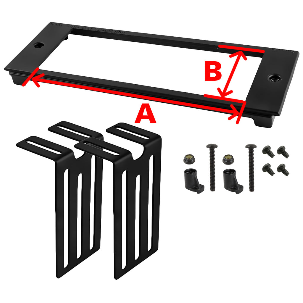 RAM Tough-Box™ 3" Aangepaste frontplaat voor 5,7" x 1,85" apparaten - RAM Mounts RAM-FP3-5700-1850 afbeelding 2