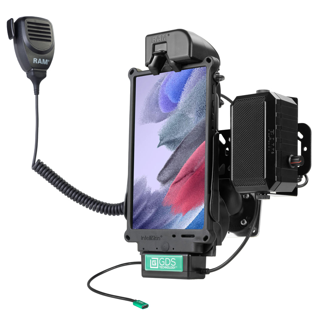 GDS tough dock universele ptt voertuigbundel voor tab A7 lite 87 - RAM Mounts RAM-GDS-101B2-SAM80-PTT1U