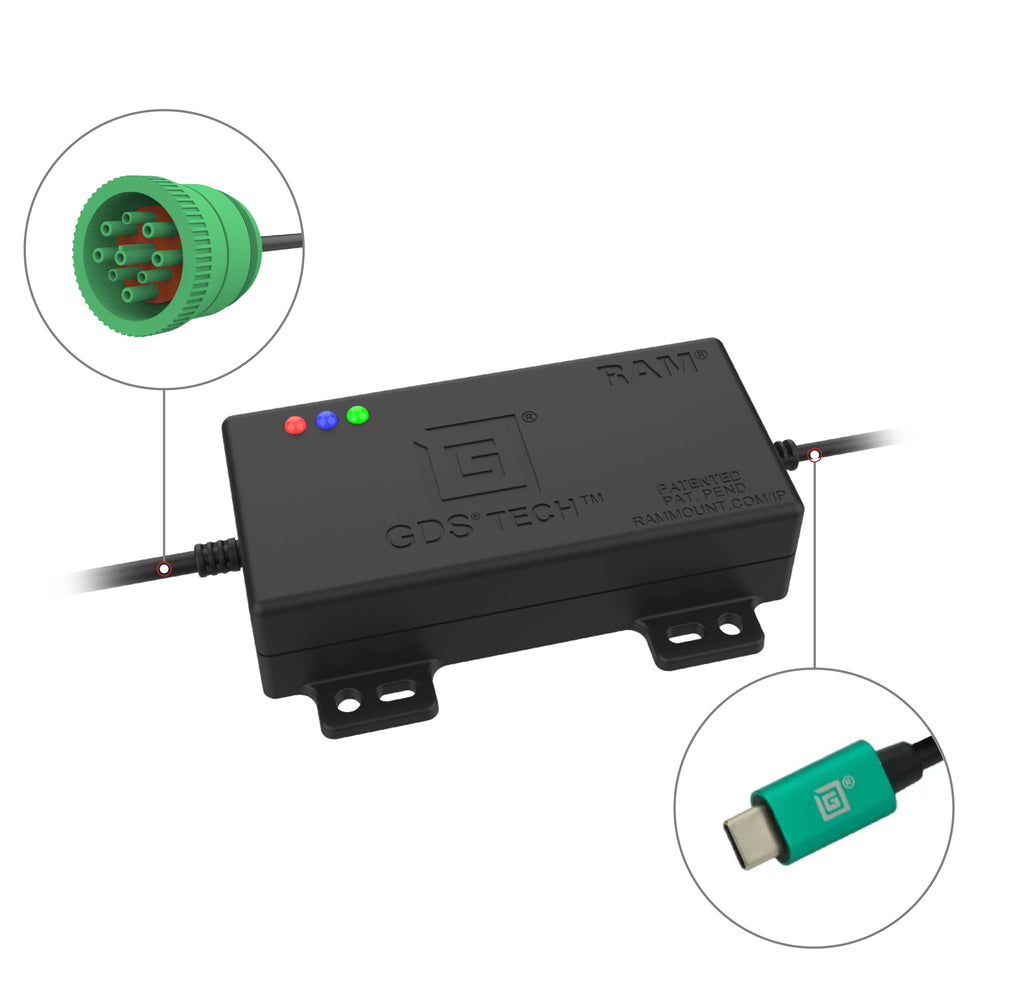 GDS® CAN Bus met 9-pins aansluiting - RAM Mounts RAM-GDS-CAN-9PU afbeelding 1