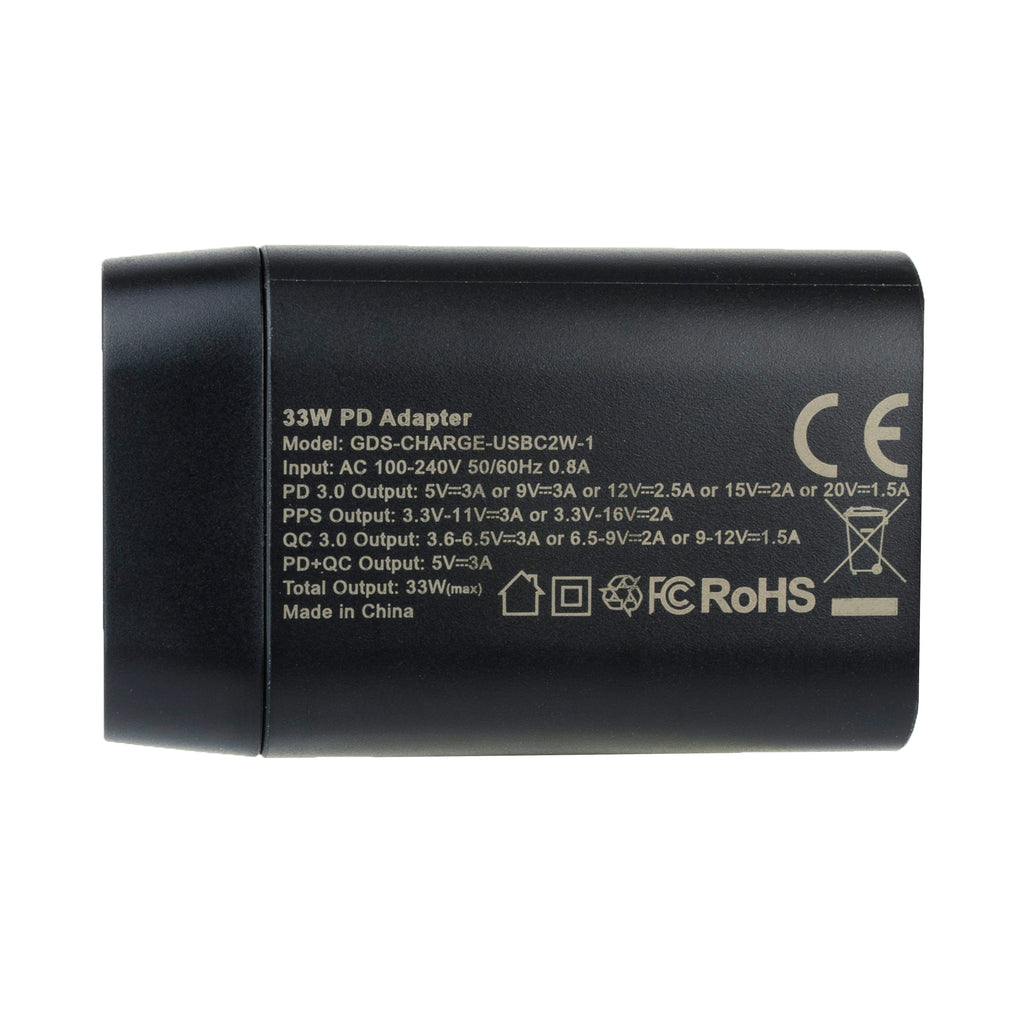 GDS® Type-C en Type-A 33W 2-Poorts Muurlader - PD3.0 & PPS - RAM Mounts RAM-GDS-CHARGE-PPS-C2W afbeelding 3