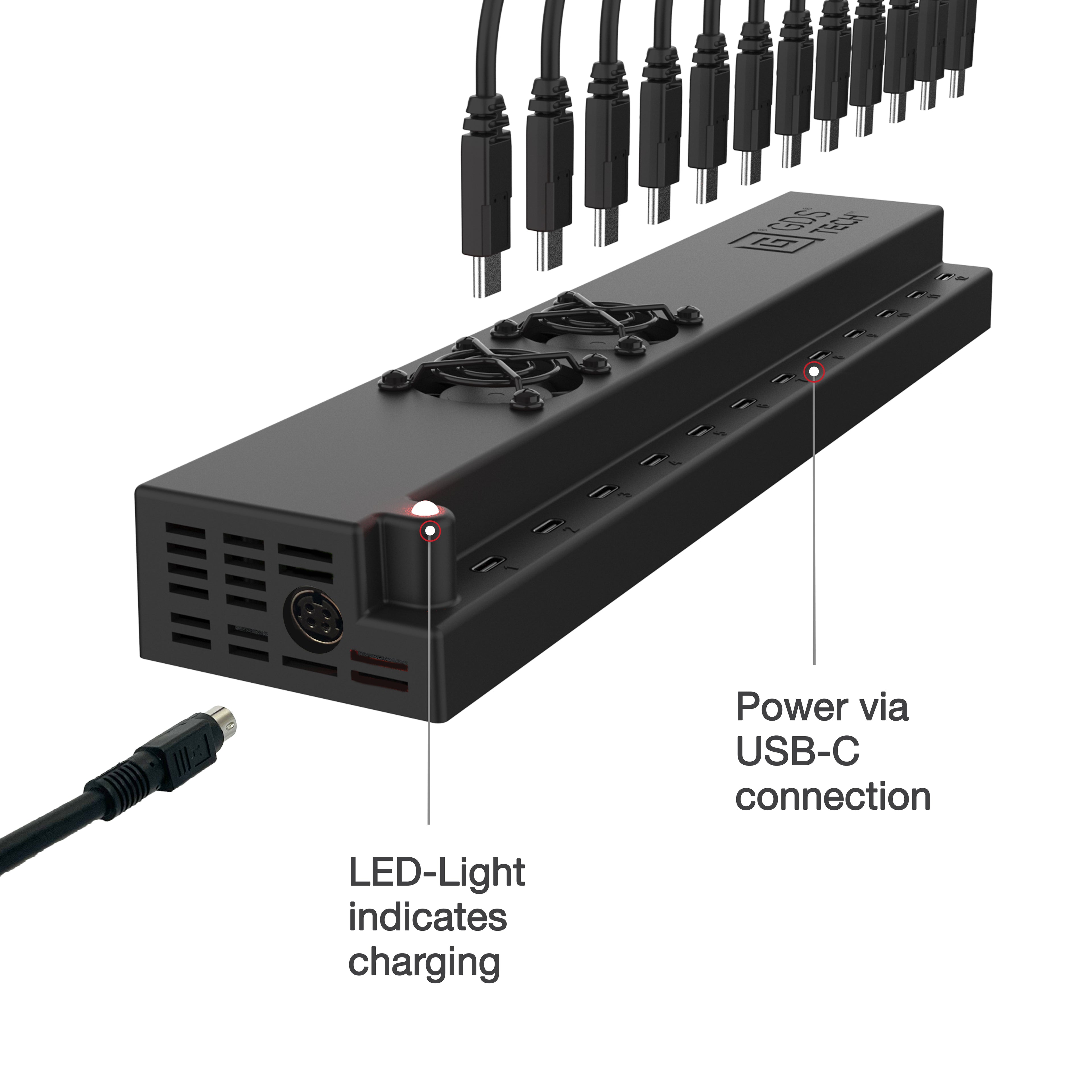 GDS® 12-Port 300W USB-C Power Delivery Wandlader - RAM Mounts RAM-GDS-CHARGE-USBC-12 afbeelding 2