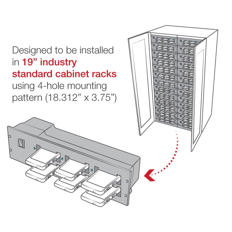 GDS® 6-poorts oplaadmodule voor IntelliSkin®-telefoons in kasten - RAM Mounts RAM-GDS-DOCK-6G10PU afbeelding 7