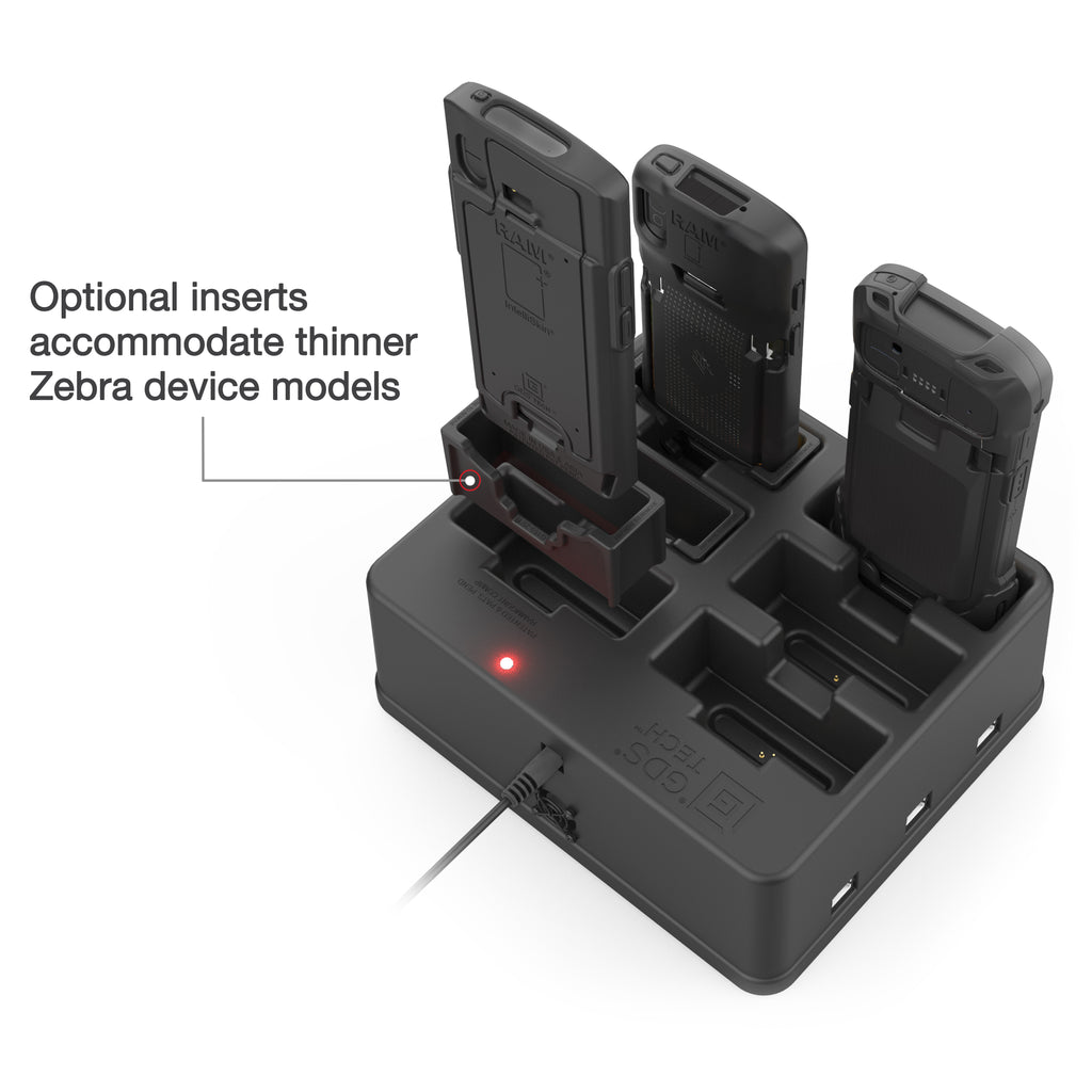 GDS® 6-poorts stroom + RJ45-dock voor handhelds met IntelliSkin® - RAM Mounts RAM-GDS-DOCK-6G15P-RJ45 afbeelding 4