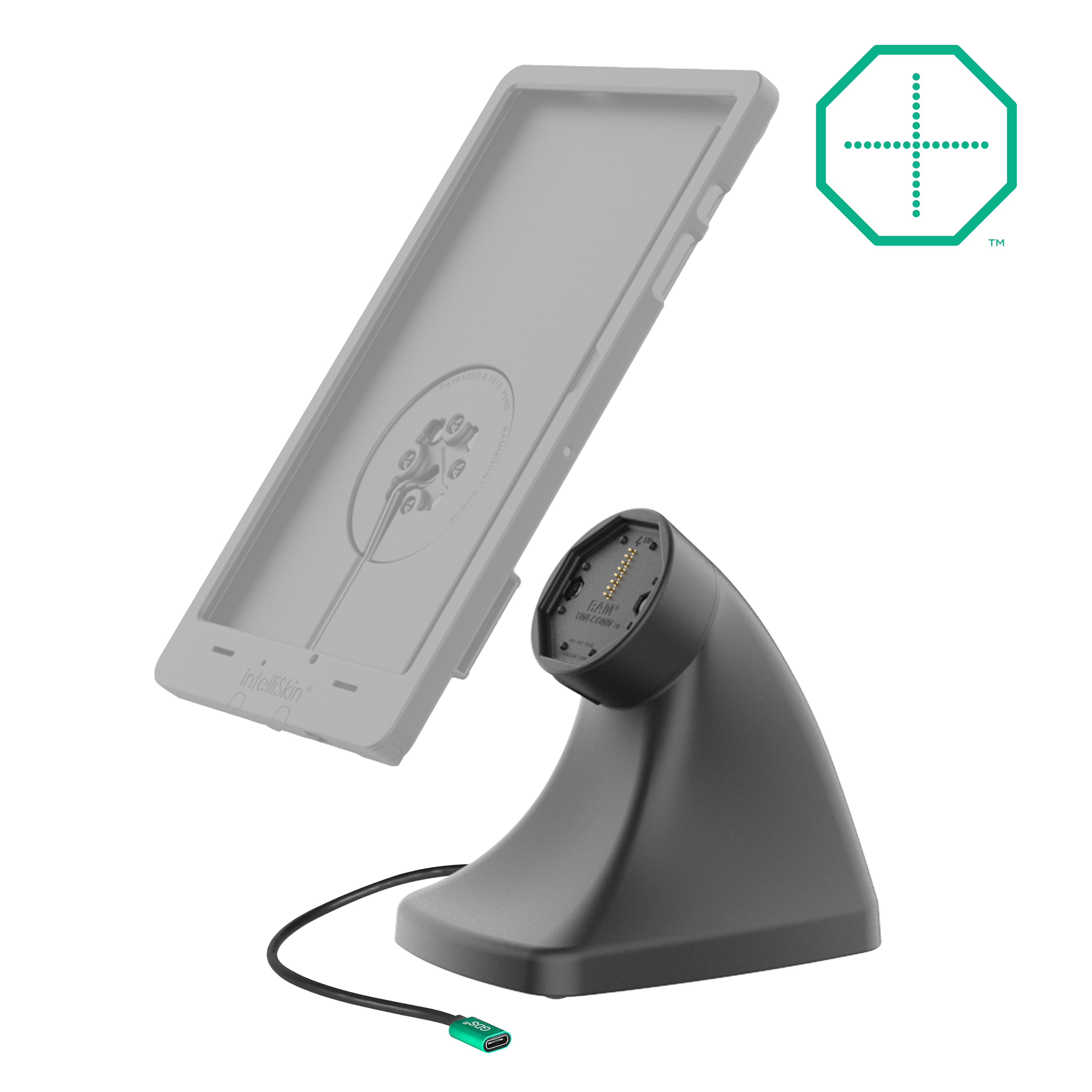 GDS® Uni-Conn™ Powered Kiosk Dock met USB-C - RAM Mounts RAM-GDS-DOCK-D10K-C afbeelding 2