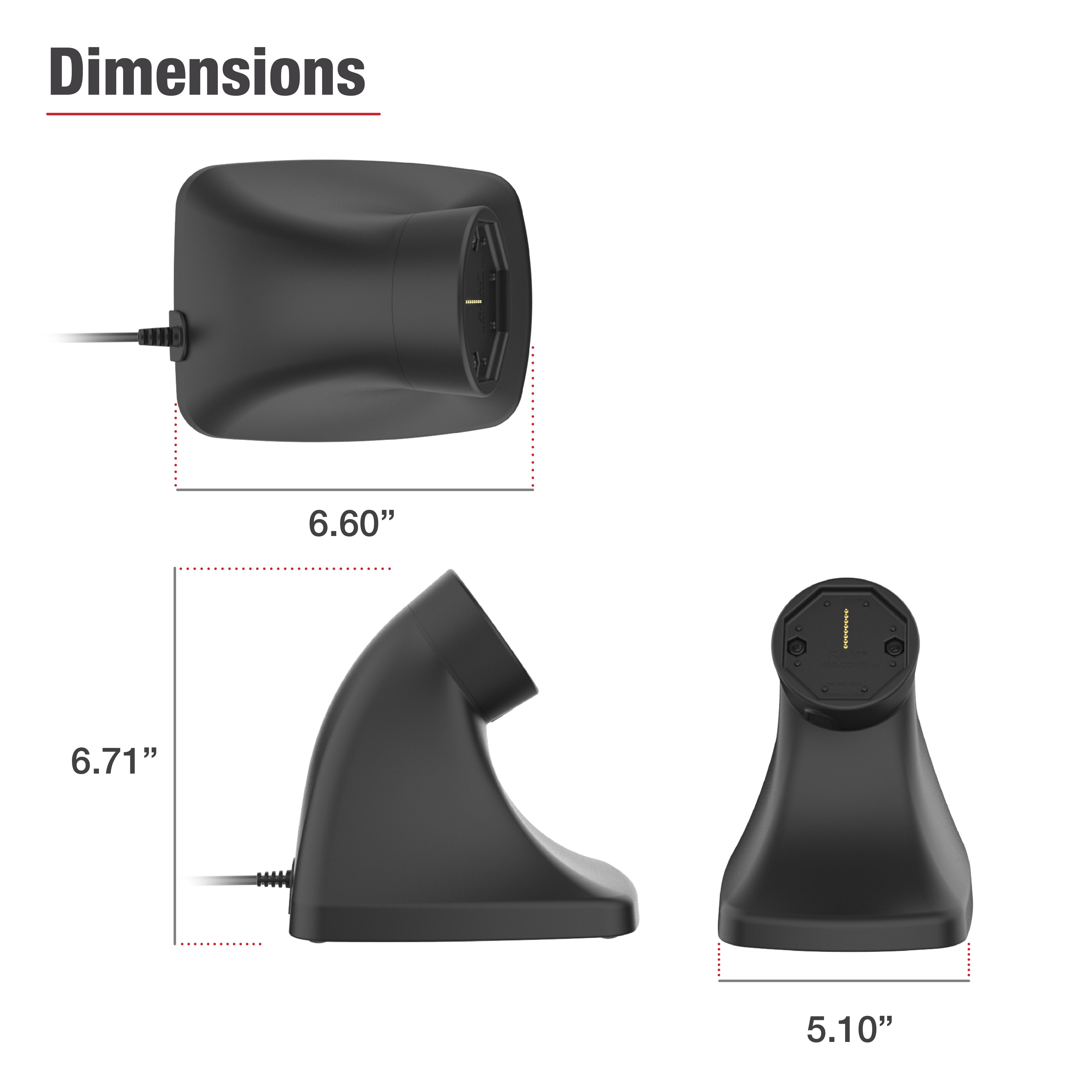 GDS® Uni-Conn™ Powered Kiosk Dock met USB-C - RAM Mounts RAM-GDS-DOCK-D10K-C afbeelding 4