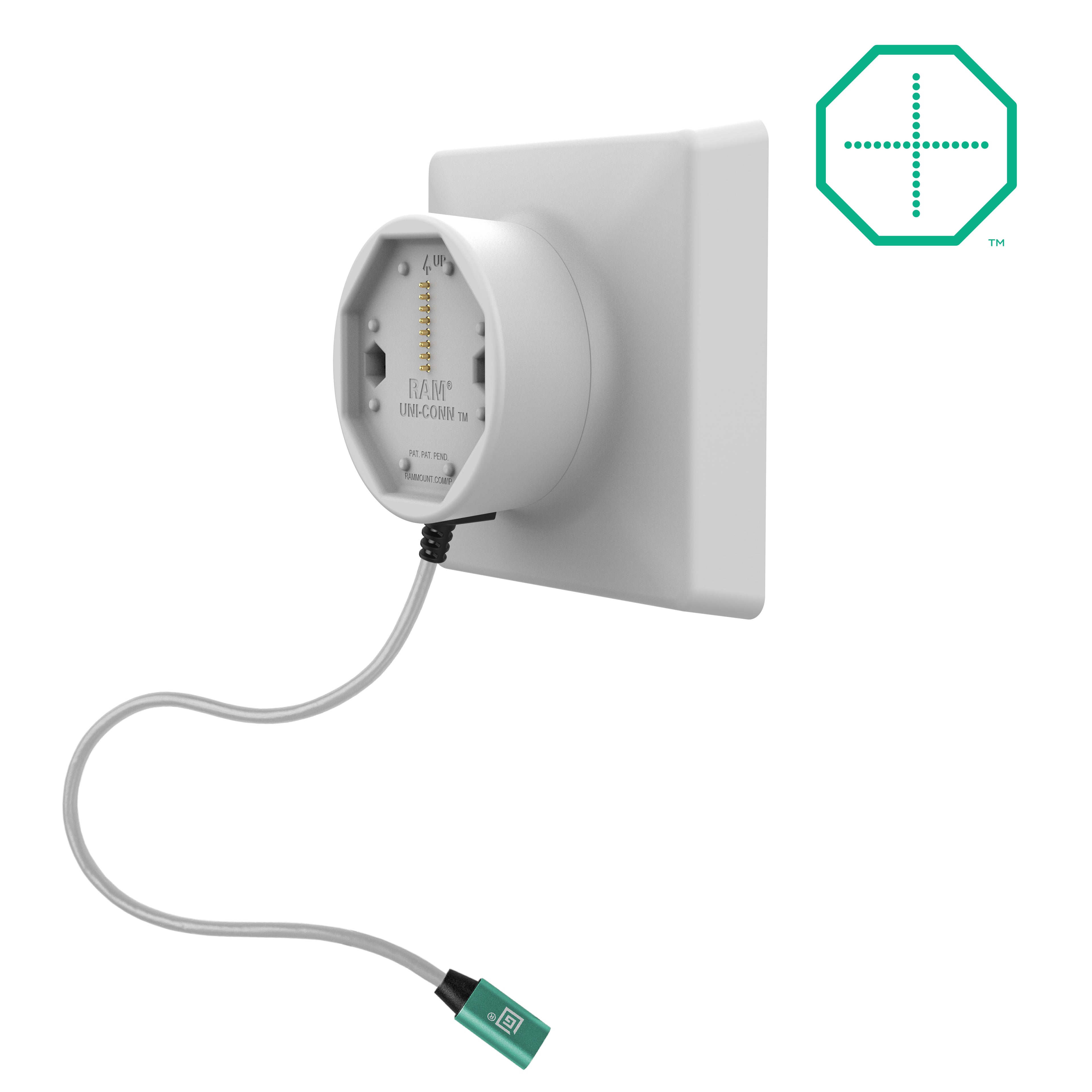 GDS uni conn gegarandeerde dock met USB-C VESA adapter grijs - RAM Mounts RAM-GDS-DOCK-D10V-C-GRY