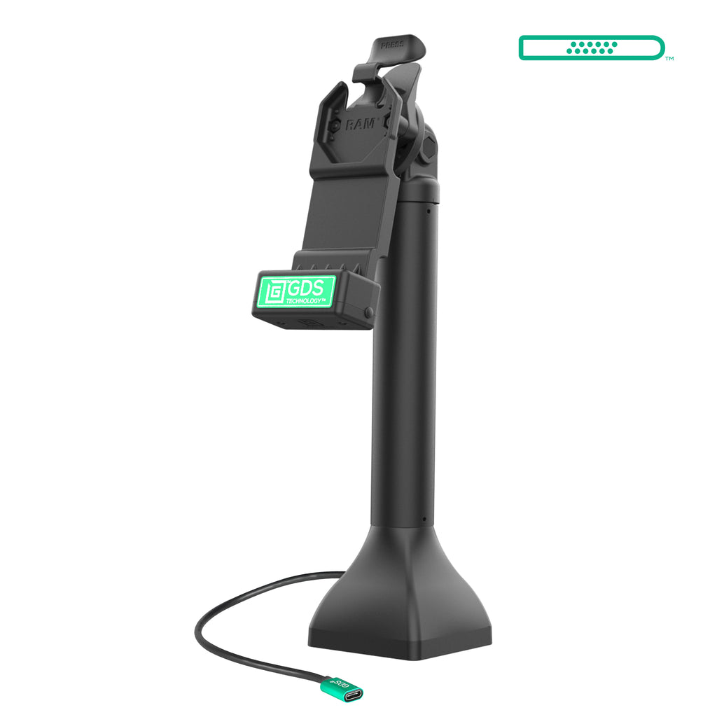 GDS uni conntrade 3556 cm 14 pedestal dock met oplaadfunctie via USB-C - RAM Mounts RAM-GDS-DOCK-D11-14-U1C