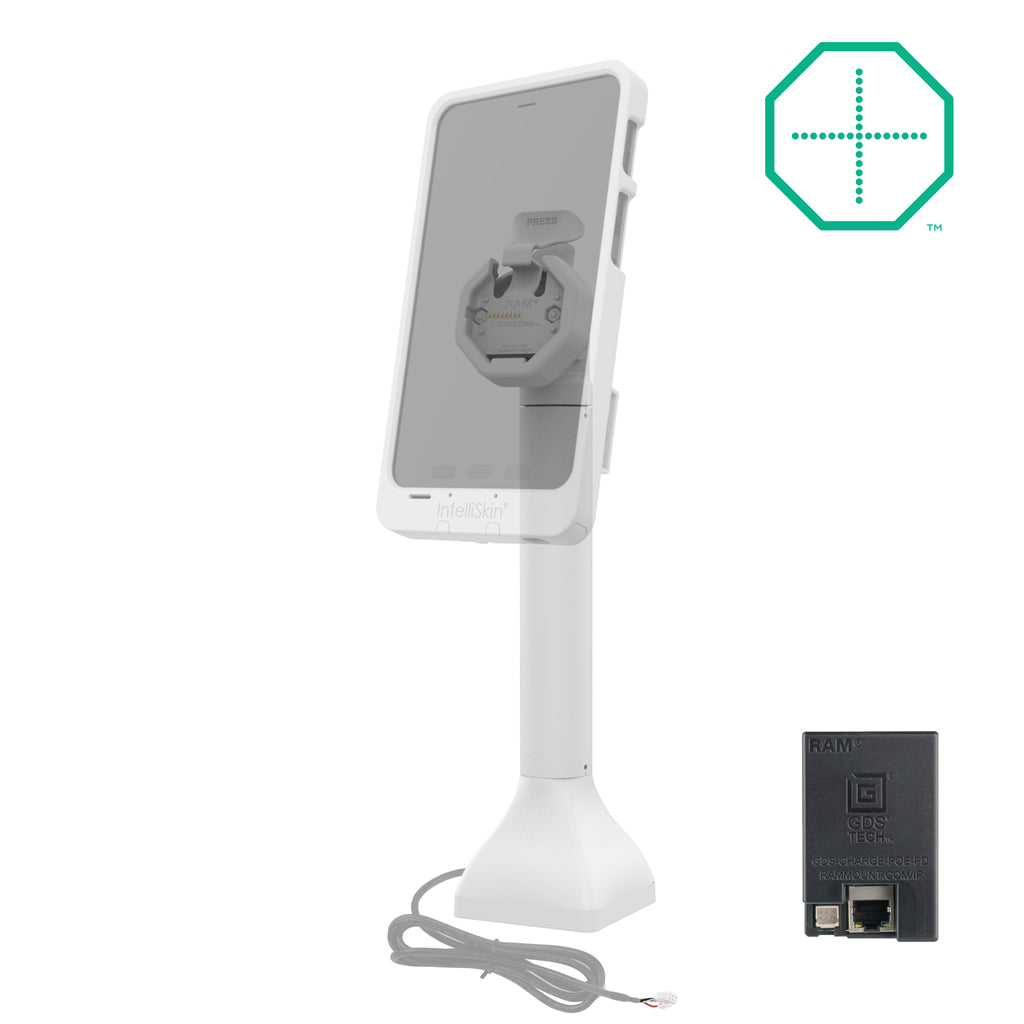 GDS® Uni-Conn™ 35,56 cm (14") Pedestal Dock met oplaadfunctie via PoE - Grijs - RAM Mounts RAM-GDS-DOCK-D11-14-U3E-GRY afbeelding 2