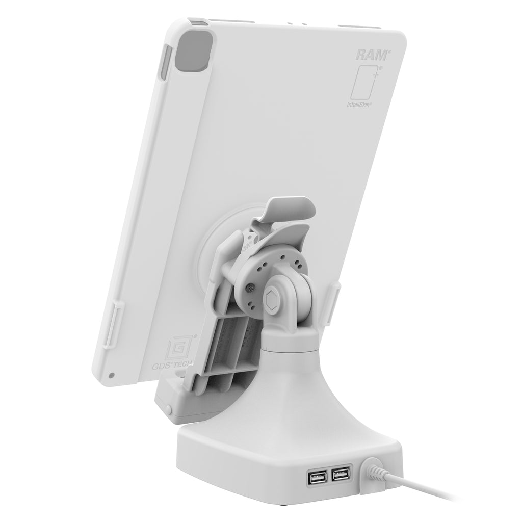 GDS® Uni-Conn™ Kantel- en Draai Kiosk Dock met oplaadfunctie via USB-C + Data - Grijs - RAM Mounts RAM-GDS-DOCK-D14-U1C-2A-GRY afbeelding 3