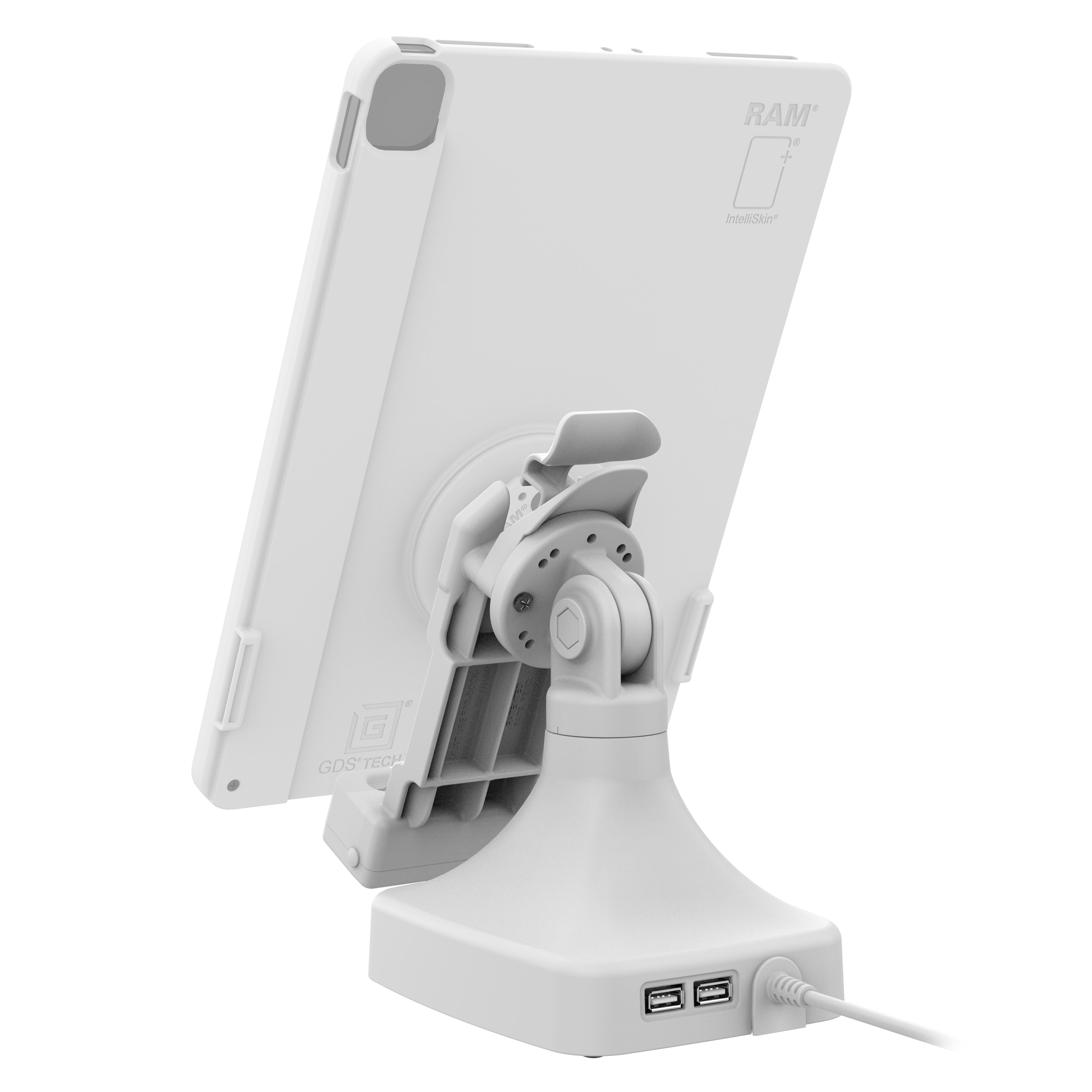 GDS® Uni-Conn™ Kantel- en Draai Kiosk Dock met oplaadfunctie via USB-C + Data - Grijs - RAM Mounts RAM-GDS-DOCK-D14-U1C-2A-GRY afbeelding 3