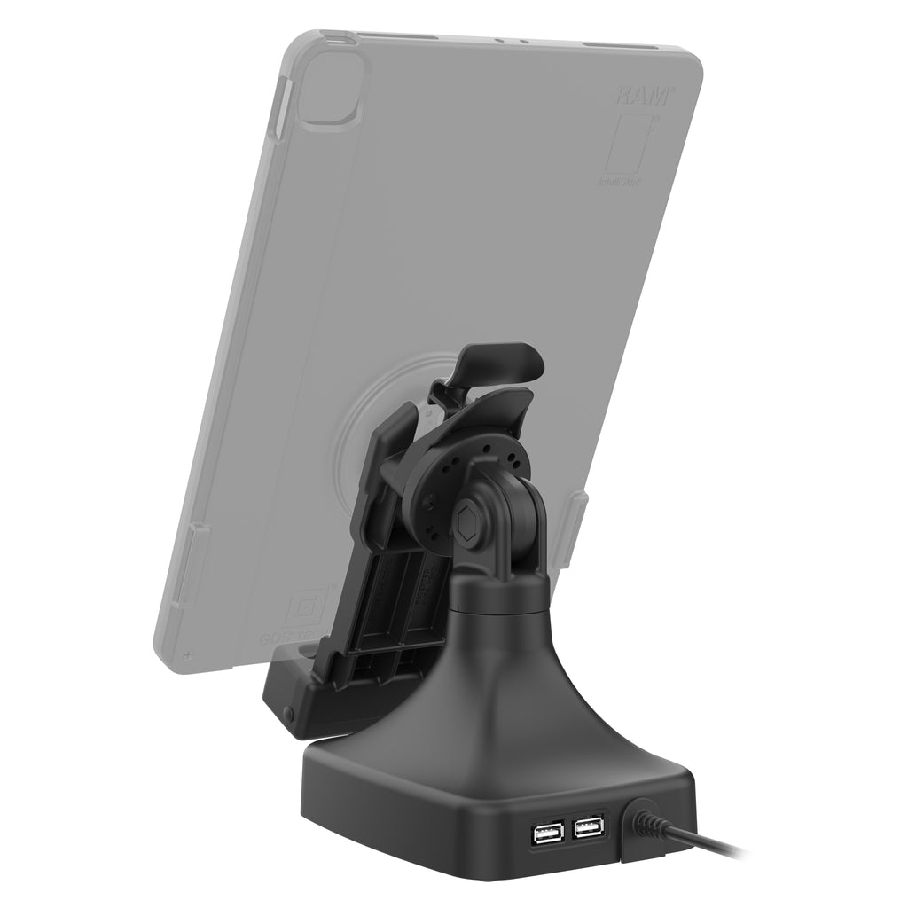 GDS® Uni-Conn™ Kantel- en Draai Kiosk Dock met oplaadfunctie via USB-C + Data - RAM Mounts RAM-GDS-DOCK-D14-U1C-2A afbeelding 3
