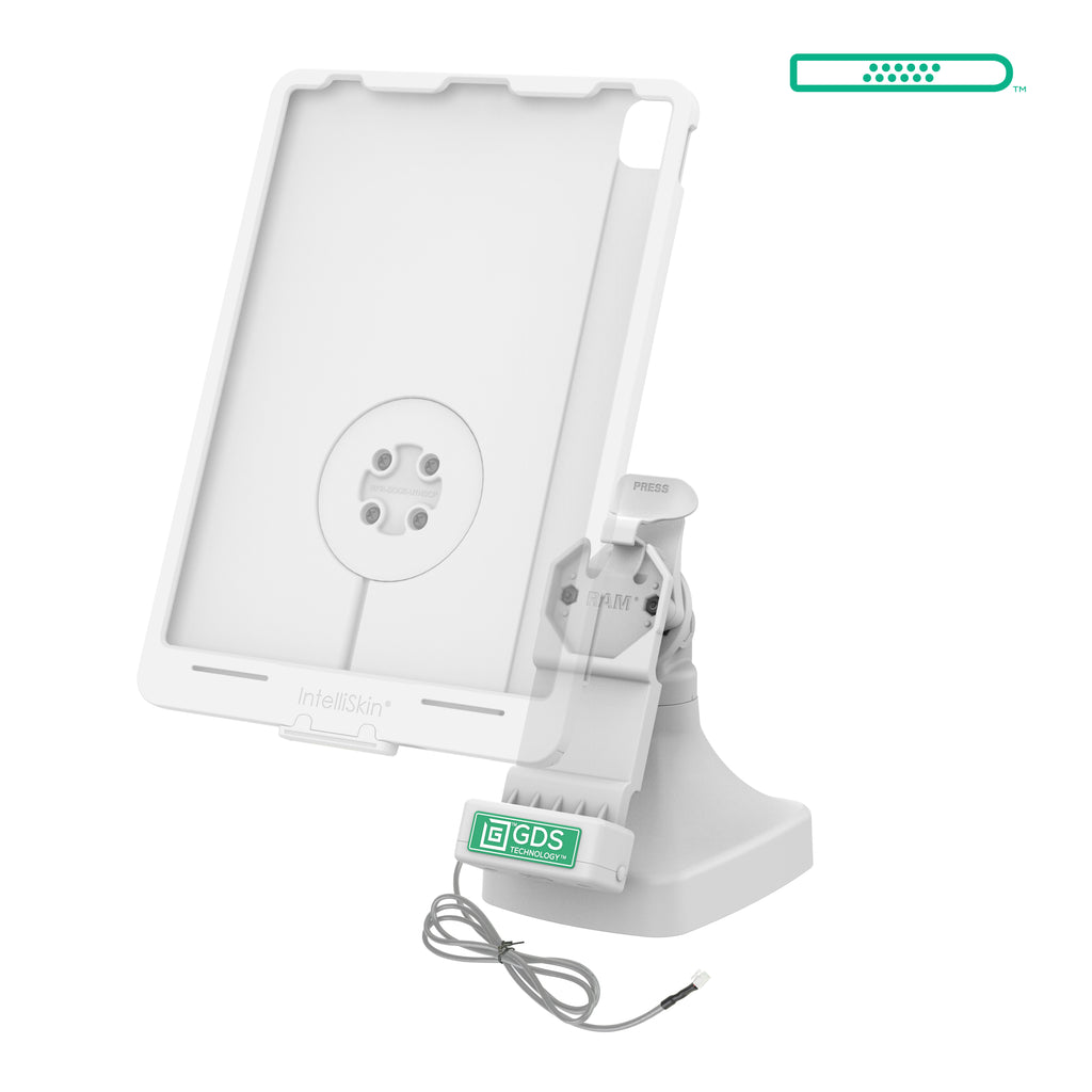 GDS® Uni-Conn™ Kantel- en Draai Kiosk Dock met oplaadfunctie via PoE + Data - Grijs - RAM Mounts RAM-GDS-DOCK-D14-U1E-2A-GRY afbeelding 2
